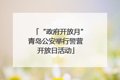 “政府开放月”青岛公安举行警营开放日活动