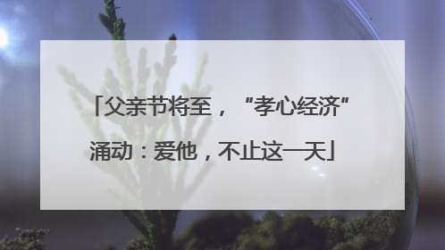 父亲节将至，“孝心经济” 涌动：爱他，不止这一天