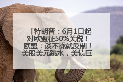 特朗普：6月1日起对欧盟征50%关税！欧盟：谈不拢就反制！美股美元跳水，美债巨震，黄金大涨！多名美高官、议员被指“精准”买卖股票