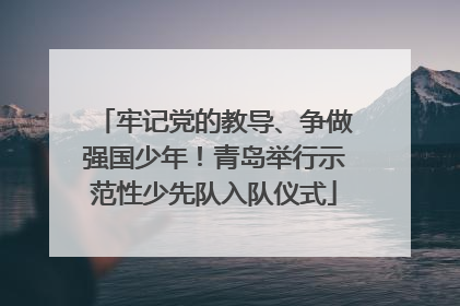 牢记党的教导、争做强国少年！青岛举行示范性少先队入队仪式