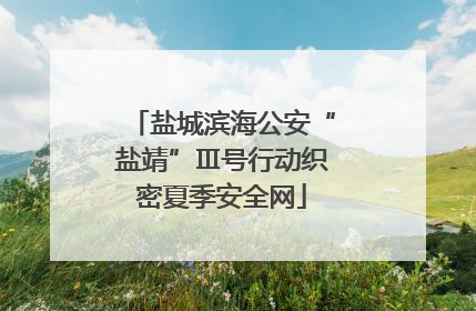 盐城滨海公安“盐靖”Ⅲ号行动织密夏季安全网