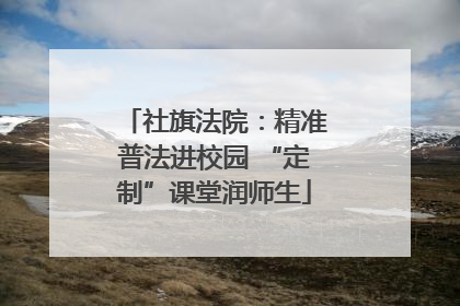 社旗法院：精准普法进校园 “定制”课堂润师生