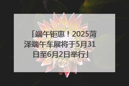 端午钜惠！2025菏泽端午车展将于5月31日至6月2日举行