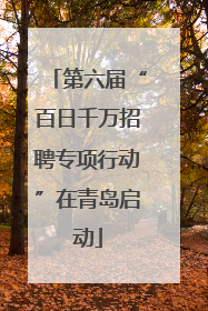 第六届“百日千万招聘专项行动”在青岛启动