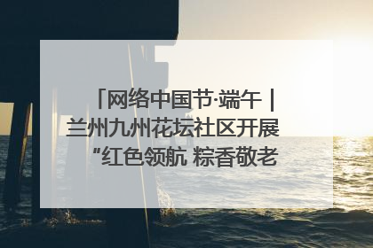 网络中国节·端午｜兰州九州花坛社区开展“红色领航 粽香敬老”端午主题活动