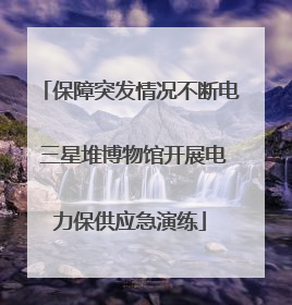 保障突发情况不断电 三星堆博物馆开展电力保供应急演练