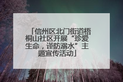 信州区北门街道梧桐山社区开展“珍爱生命，谨防溺水”主题宣传活动