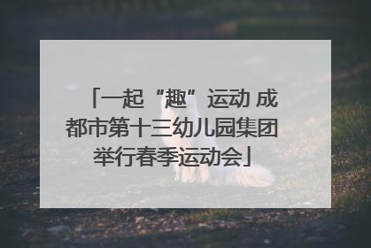 一起“趣”运动 成都市第十三幼儿园集团举行春季运动会