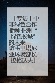 专访丨中非绿色合作播种非洲“绿色长城”的未来——访毛里塔尼亚环境部长拉格达夫
