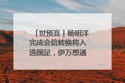 世预赛｜杨明洋完成会籍转换将入选国足，伊万想通了要打双后腰？