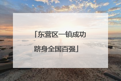 东营区一镇成功跻身全国百强