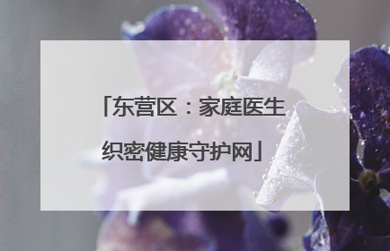 东营区：家庭医生织密健康守护网