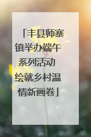 丰县师寨镇举办端午系列活动 绘就乡村温情新画卷