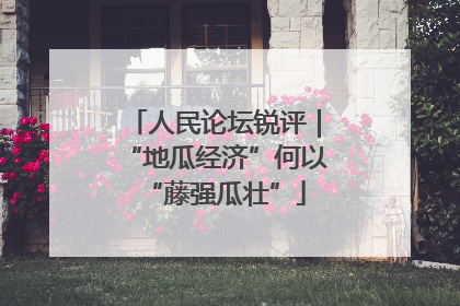 人民论坛锐评｜“地瓜经济”何以“藤强瓜壮”