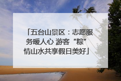 五台山景区：志愿服务暖人心 游客“粽”情山水共享假日美好