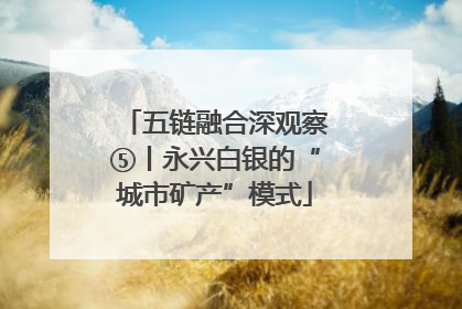 五链融合深观察⑤丨永兴白银的“城市矿产”模式