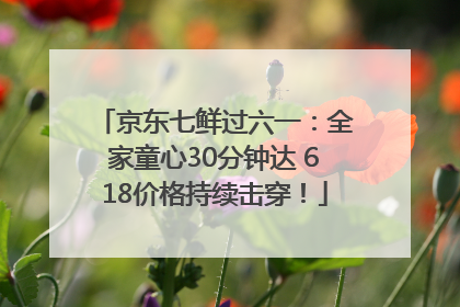 京东七鲜过六一：全家童心30分钟达 618价格持续击穿！