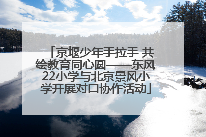 京堰少年手拉手 共绘教育同心圆——东风22小学与北京景风小学开展对口协作活动