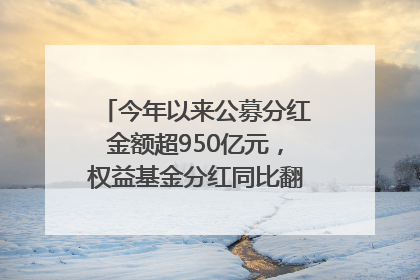 今年以来公募分红金额超950亿元，权益基金分红同比翻倍｜招财猫