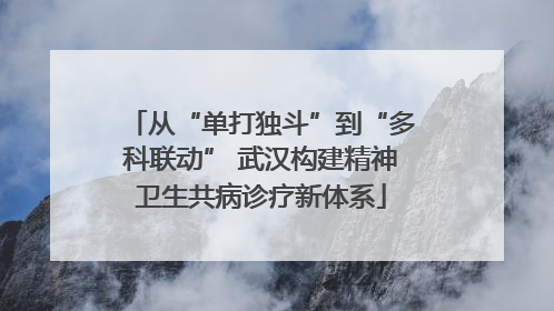 从“单打独斗”到“多科联动” 武汉构建精神卫生共病诊疗新体系
