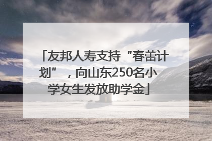 友邦人寿支持“春蕾计划”，向山东250名小学女生发放助学金