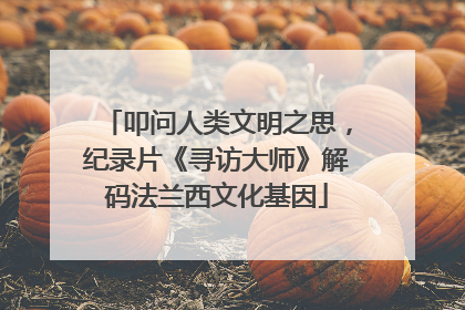 叩问人类文明之思，纪录片《寻访大师》解码法兰西文化基因
