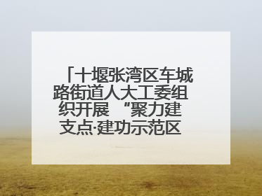 十堰张湾区车城路街道人大工委组织开展 “聚力建支点·建功示范区”代表行动