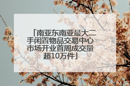 南亚东南亚最大二手闲置物品交易中心市场开业首周成交量超10万件