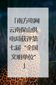 南方电网云南保山供电局获评第七届“全国文明单位”