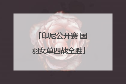 印尼公开赛 国羽女单四战全胜