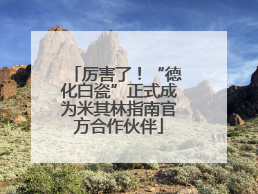 厉害了！“德化白瓷”正式成为米其林指南官方合作伙伴