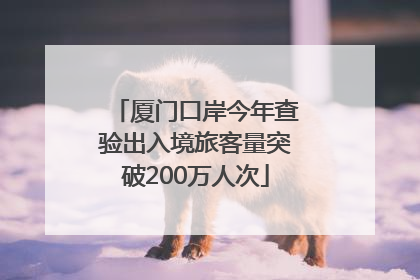 厦门口岸今年查验出入境旅客量突破200万人次