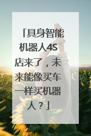 具身智能机器人4S店来了，未来能像买车一样买机器人？