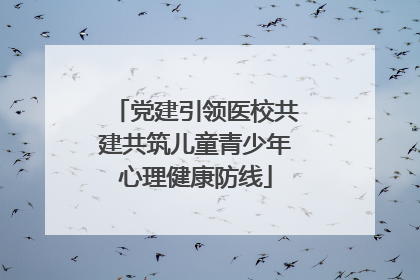 党建引领医校共建共筑儿童青少年心理健康防线