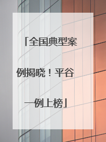 全国典型案例揭晓！平谷一例上榜
