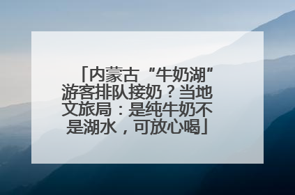 内蒙古“牛奶湖”游客排队接奶？当地文旅局：是纯牛奶不是湖水，可放心喝