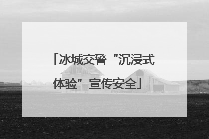 冰城交警“沉浸式体验”宣传安全