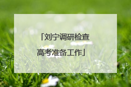 刘宁调研检查高考准备工作