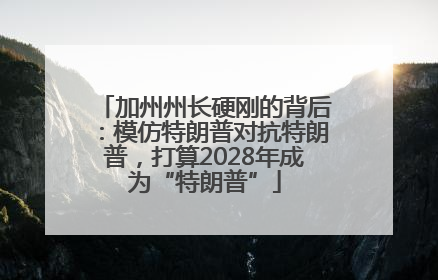 加州州长硬刚的背后：模仿特朗普对抗特朗普，打算2028年成为“特朗普”