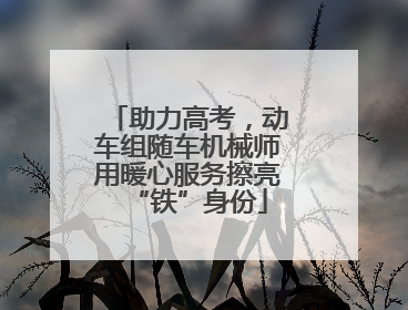 助力高考，动车组随车机械师用暖心服务擦亮“铁”身份