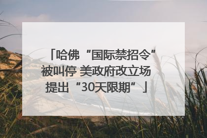 哈佛“国际禁招令”被叫停 美政府改立场提出“30天限期”