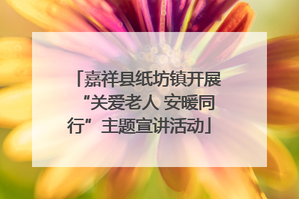 嘉祥县纸坊镇开展“关爱老人 安暖同行”主题宣讲活动