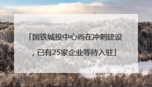 国铁城投中心尚在冲刺建设，已有25家企业等待入驻