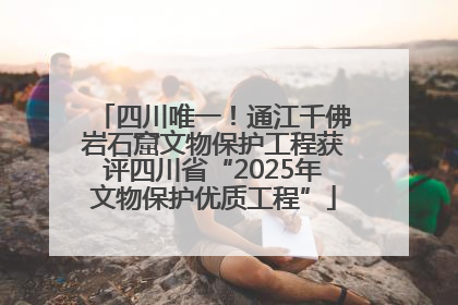 四川唯一！通江千佛岩石窟文物保护工程获评四川省“2025年文物保护优质工程”