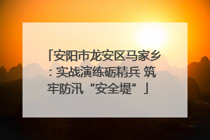 安阳市龙安区马家乡：实战演练砺精兵 筑牢防汛“安全堤”
