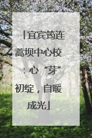 宜宾筠连蒿坝中心校：心“芽”初绽，自暖成光