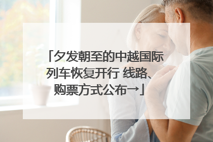 夕发朝至的中越国际列车恢复开行 线路、购票方式公布→