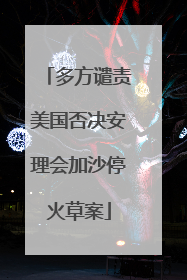 多方谴责美国否决安理会加沙停火草案