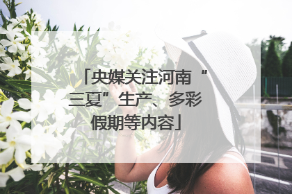 央媒关注河南“三夏”生产、多彩假期等内容