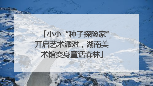 小小“种子探险家”开启艺术派对，湖南美术馆变身童话森林